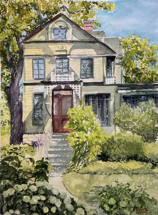 Laura Camunas – Yellow House on Oak Oark