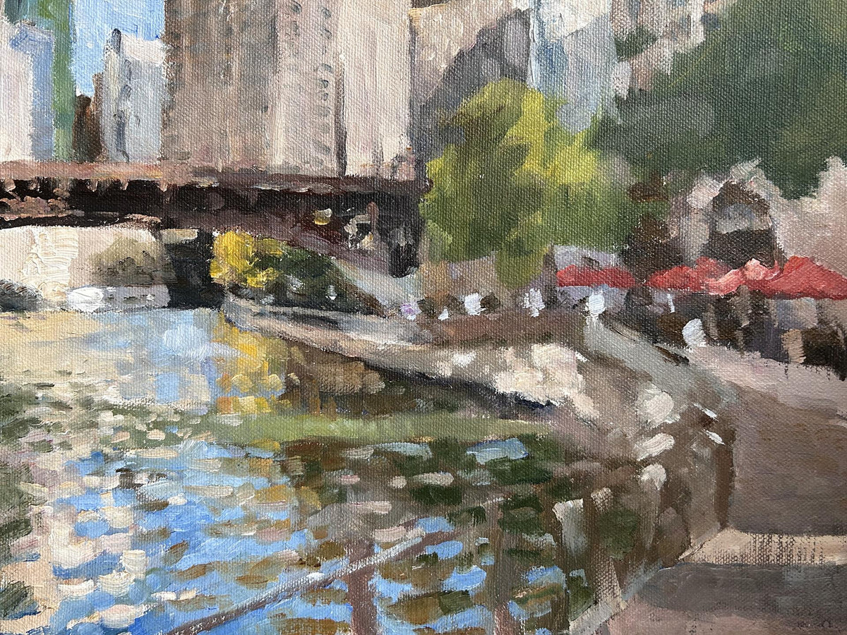 Hugh Nicholson Chicago Riverwalk, Late October The Palette and