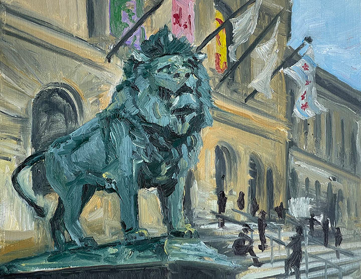 Virginia Ferrante-Iqbal – Guardian Lion at the Art Institute of Chicago