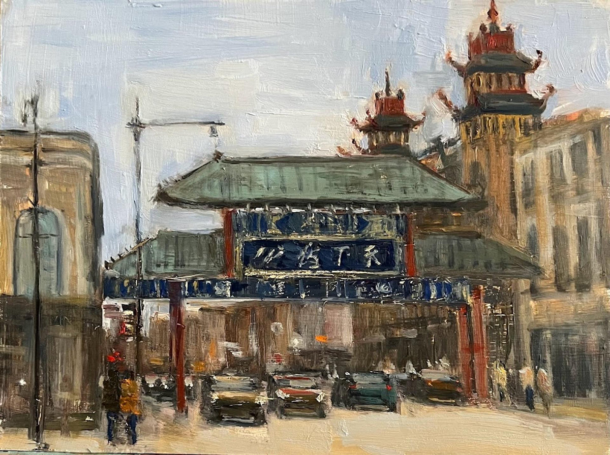 Errol Jacobson Chinatown Gate, Chicago The Palette and Chisel