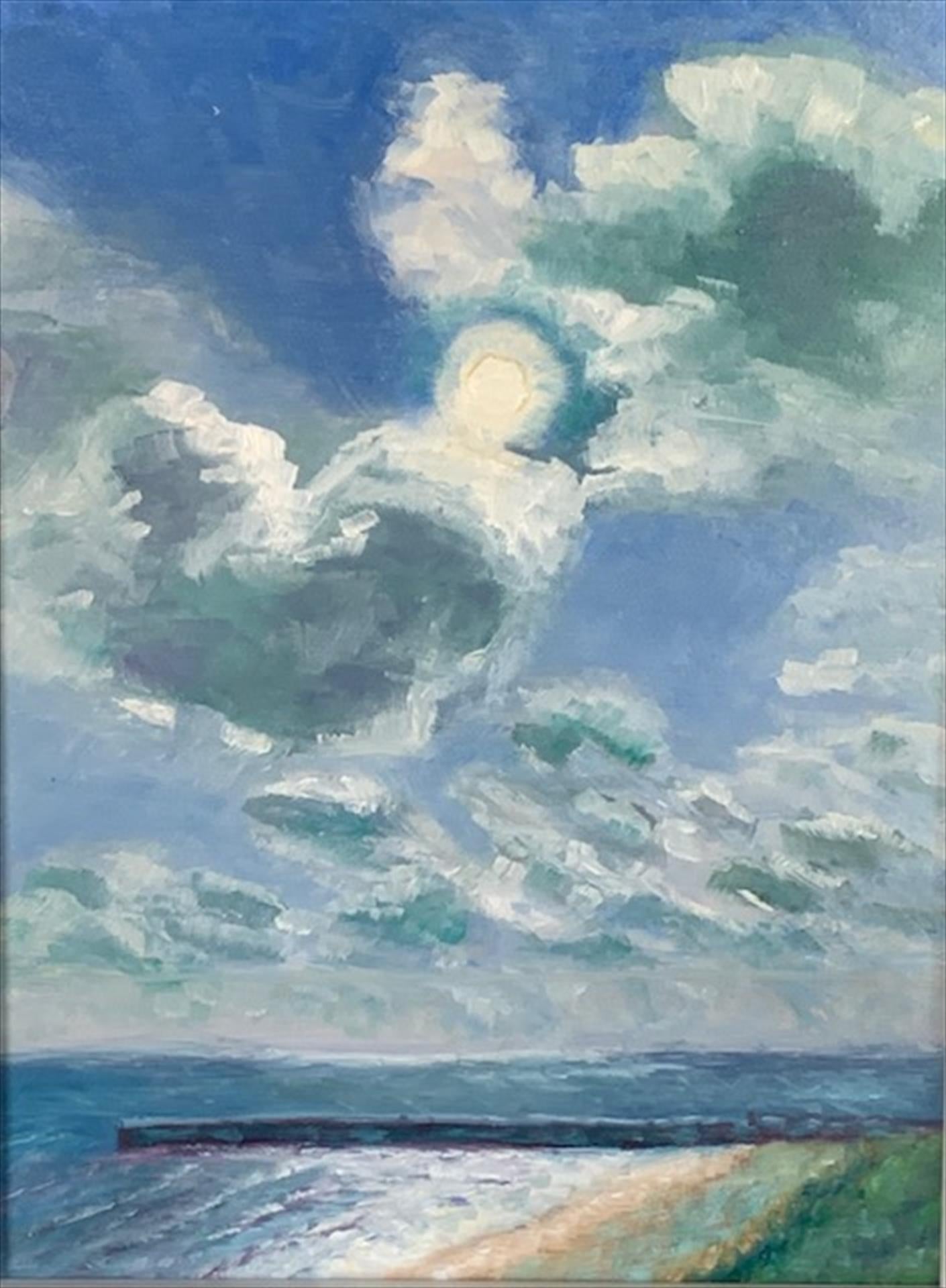 Deborah Popely – Breaking Sun at Evanston Lighthouse Beach