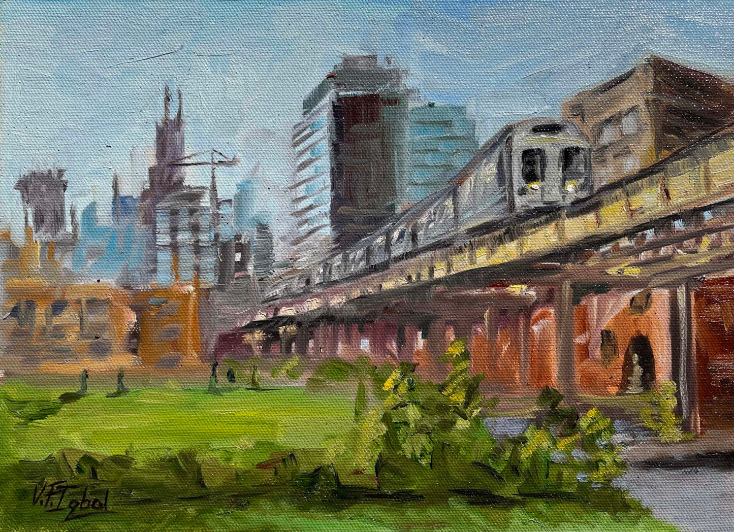 Virginia Ferrante-Iqbal – El Train, Oak & Orleans St, Chicago