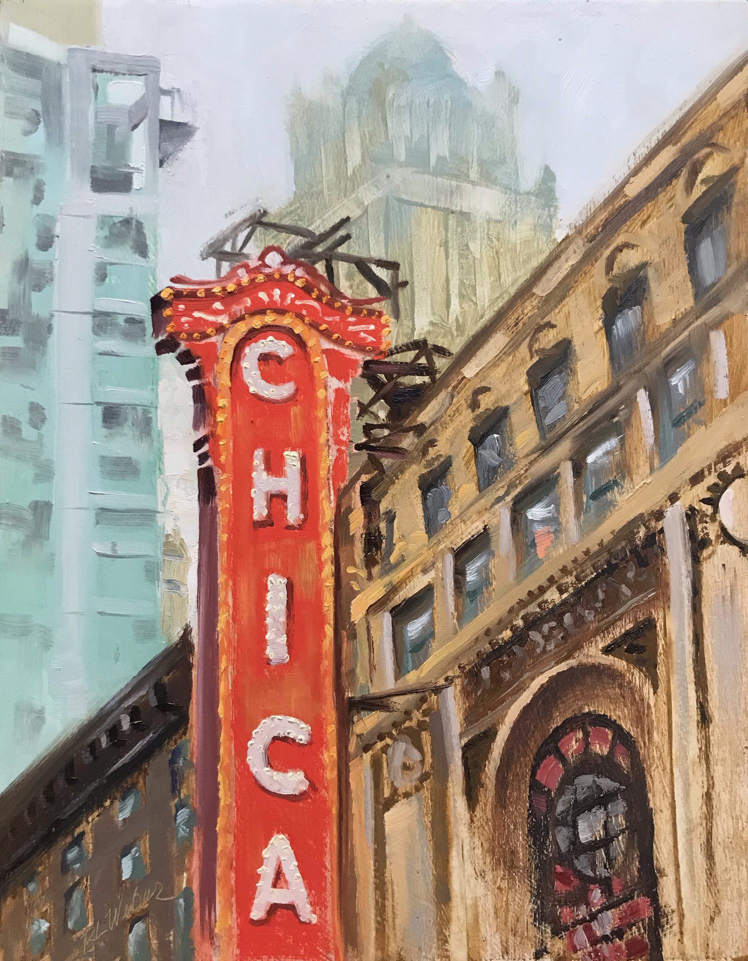 RL Weber — Looking Up at the Chicago Theater