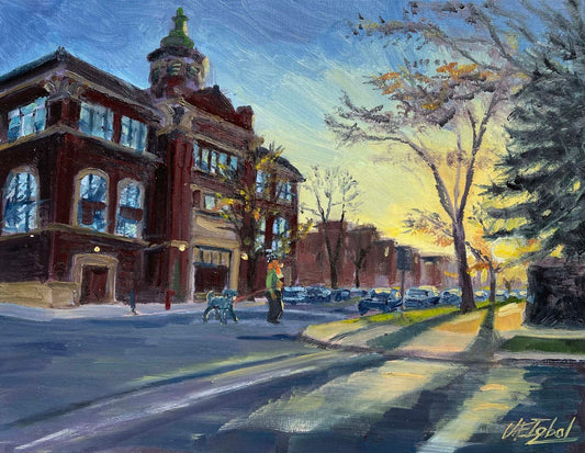 Virginia Ferrante-Iqbal – Sunrise Dog Walk, W Huron St.