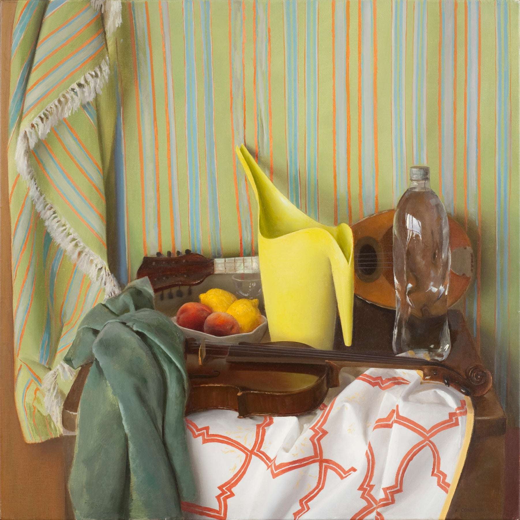 Andrew S. Conklin - Square Still Life Green